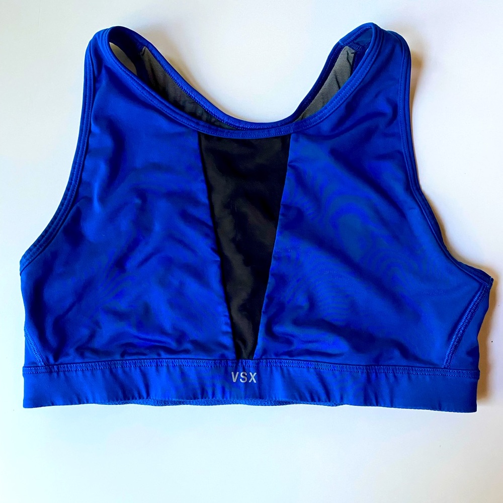Blue and black mesh VS Sports Bra